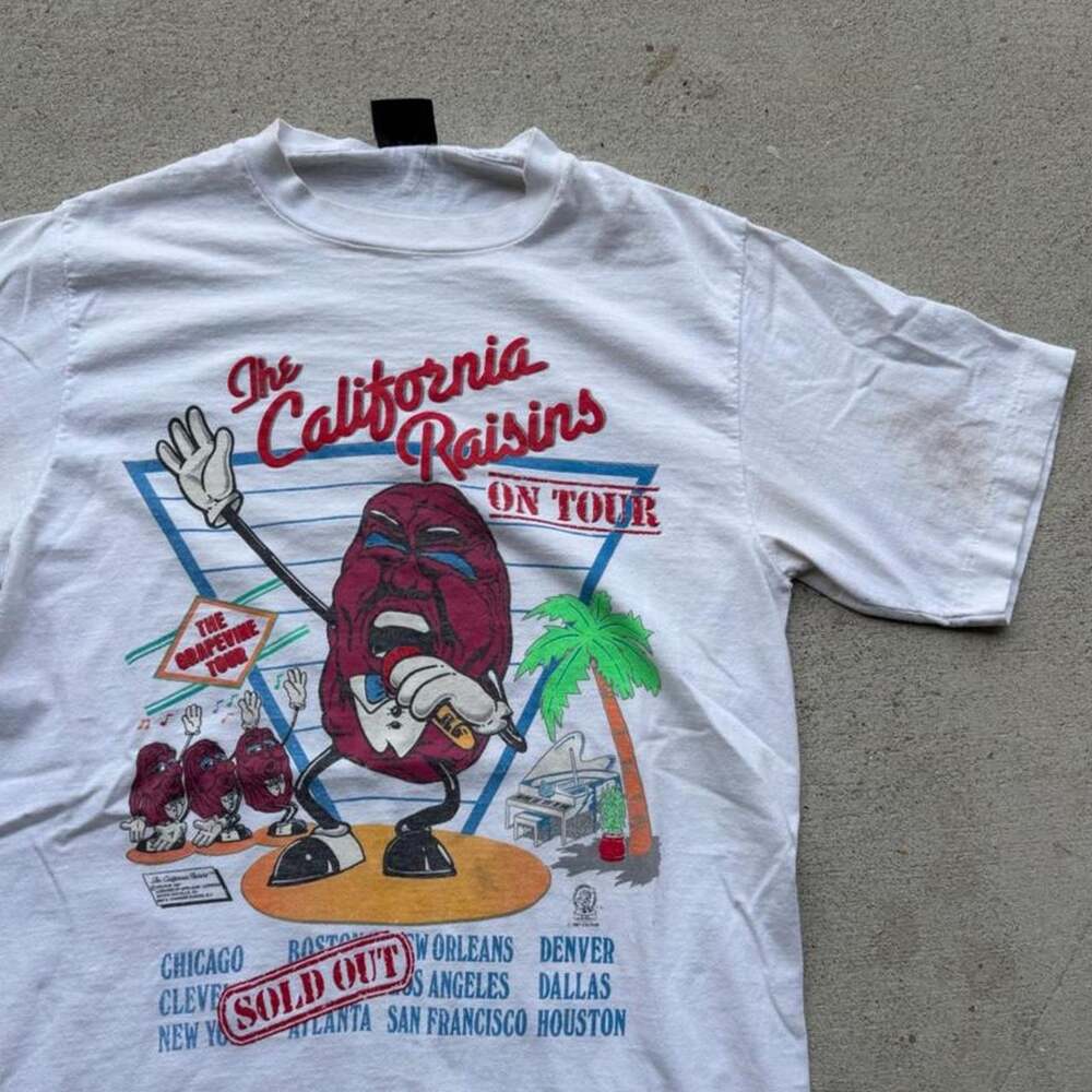 Vintage california raisins white concert shirt M/L